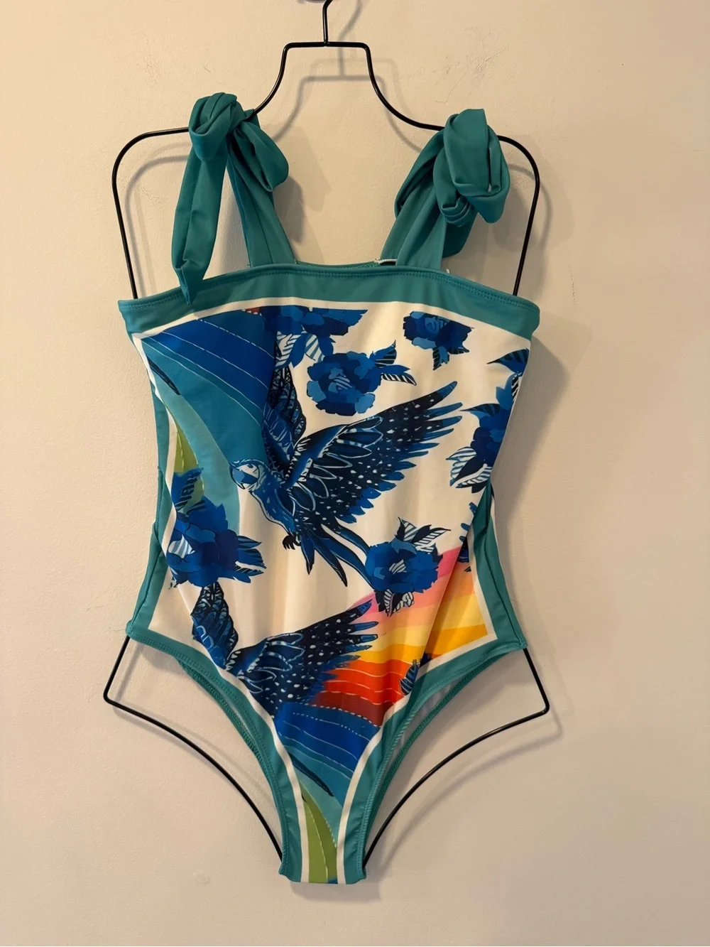 Blue Printed SwimSuit With Pareo Size Large #Lux-Swim-C